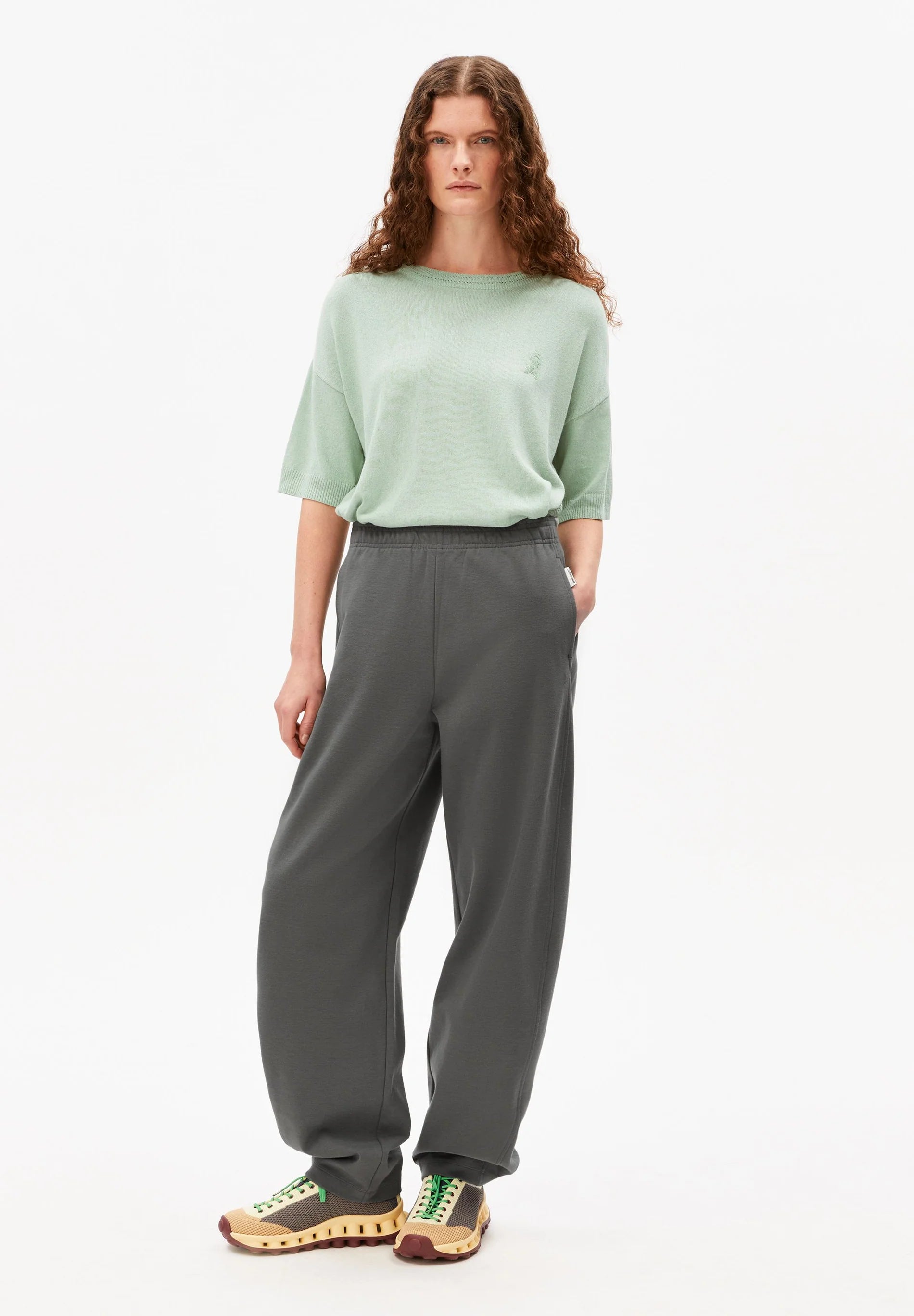 s sl linen blend knit sweater foam