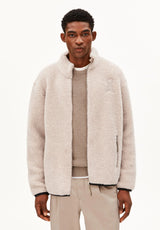 wool blend fleece jacket honey melange