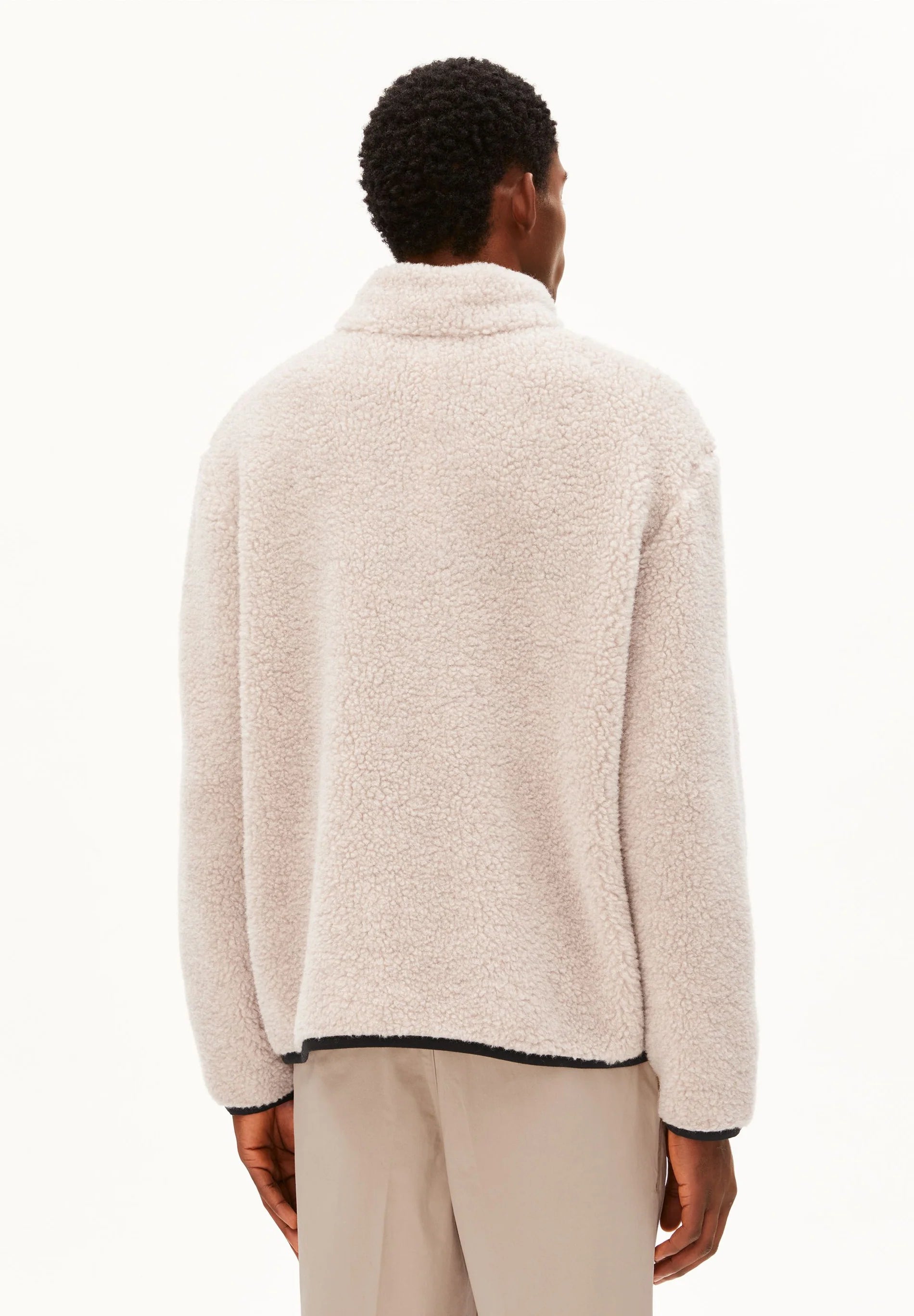 wool blend fleece jacket honey melange