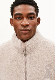 wool blend fleece jacket honey melange