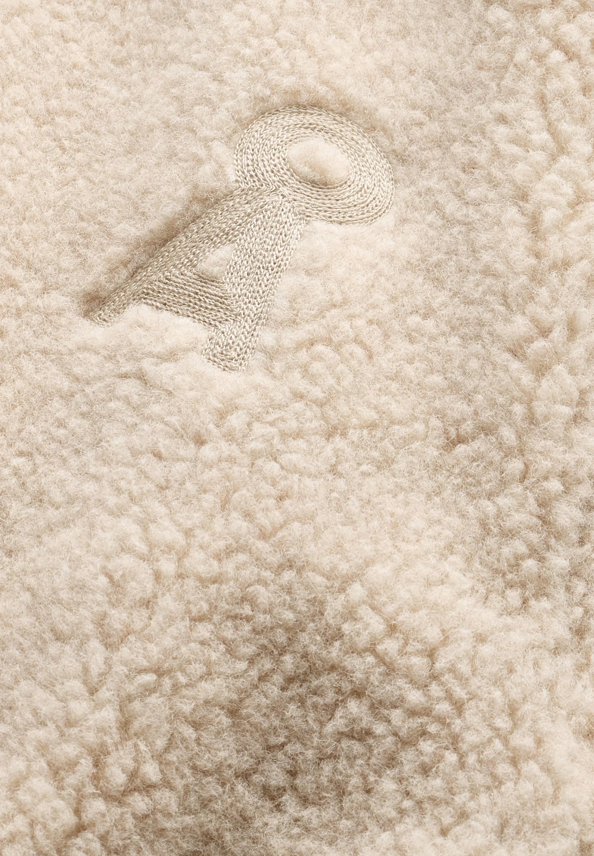 wool blend fleece jacket honey melange