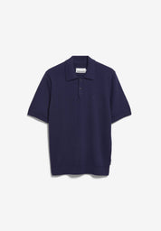 shortsleeve knit poloshirt tinted navy