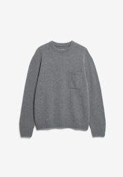 rec wool knit sweater mid silver melange