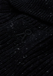 tweed knit troyer black