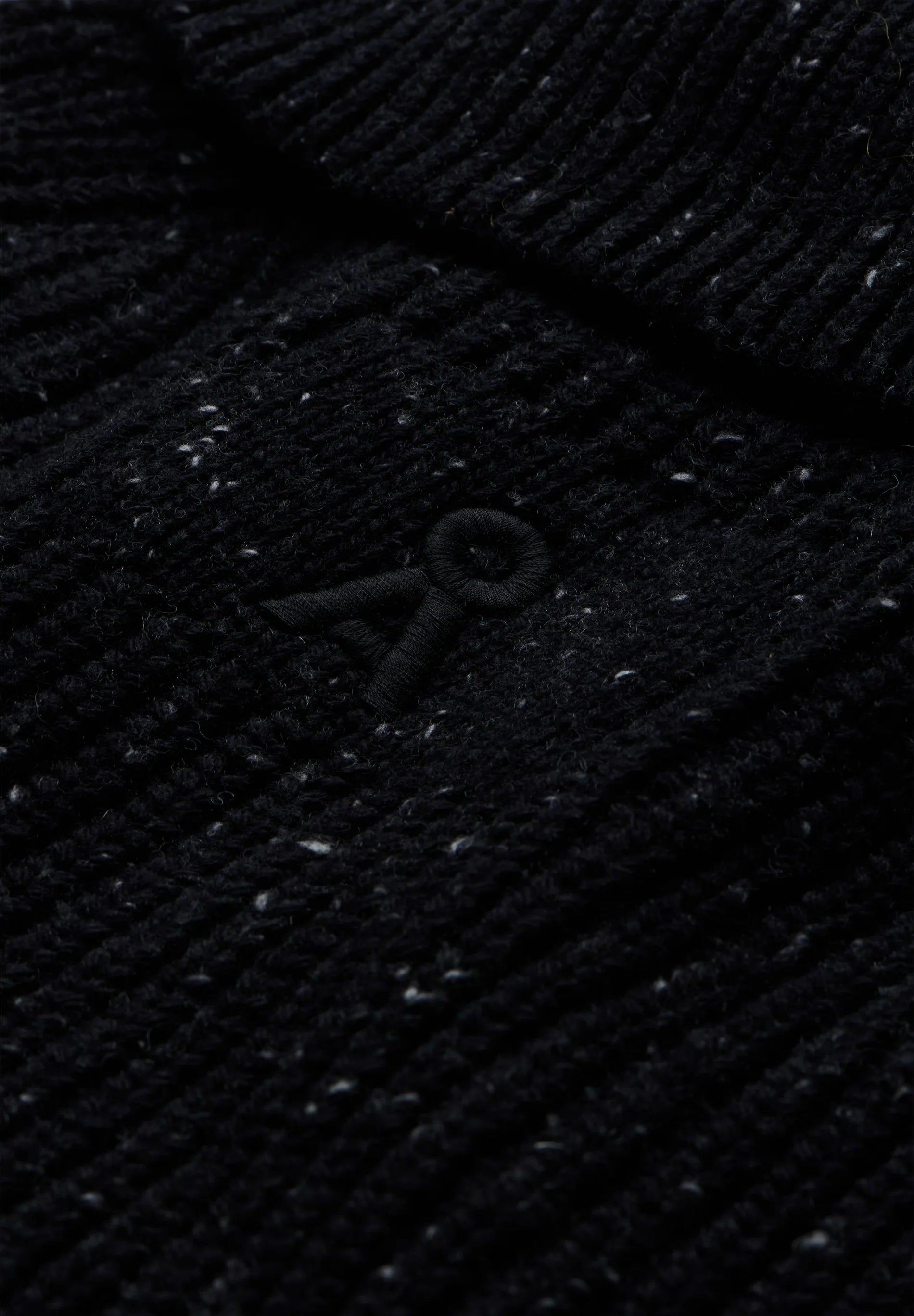 tweed knit troyer black