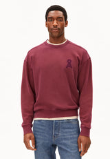 iconic Å gmt dye sweatshirt velvet red washed