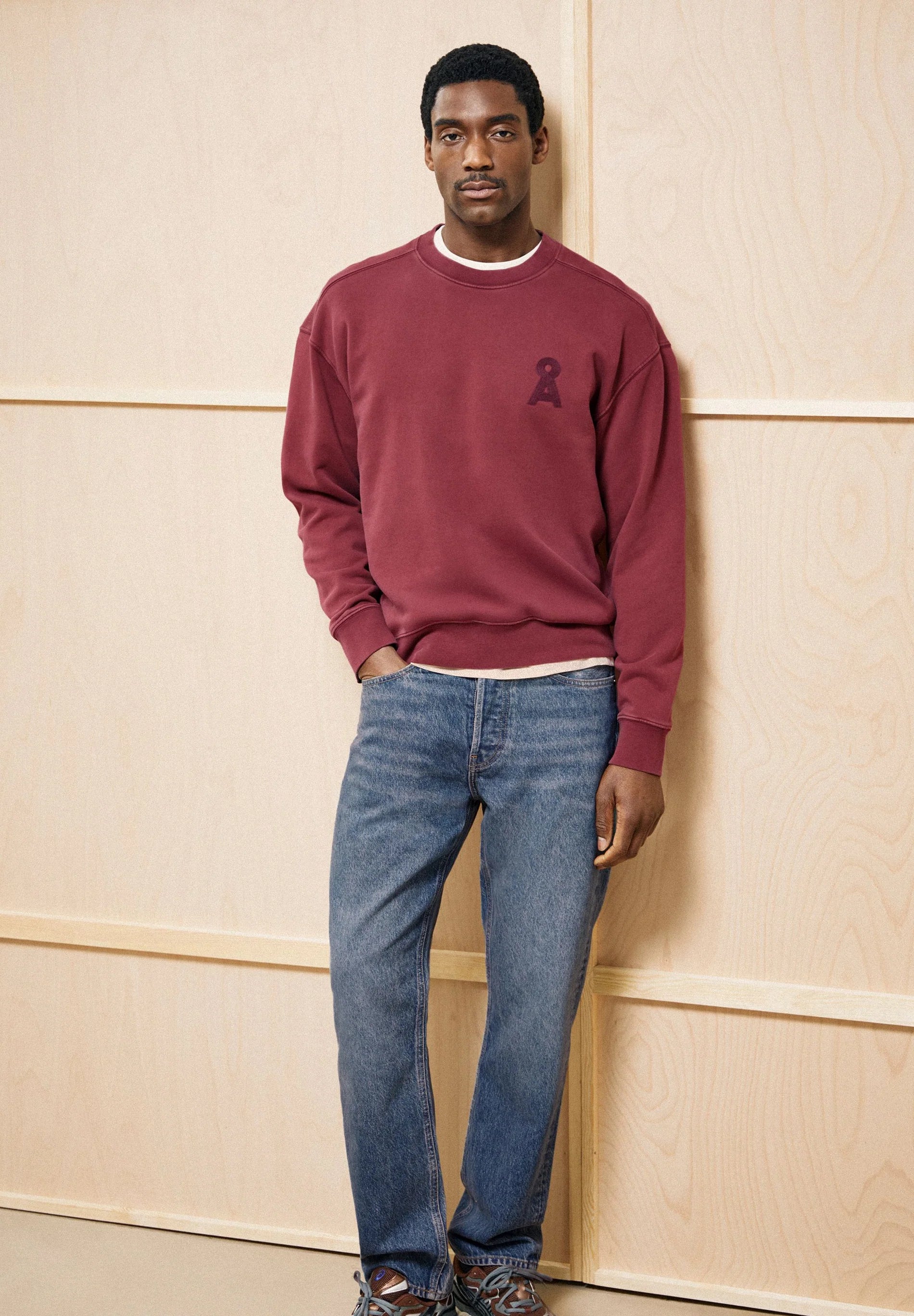 iconic Å gmt dye sweatshirt velvet red washed