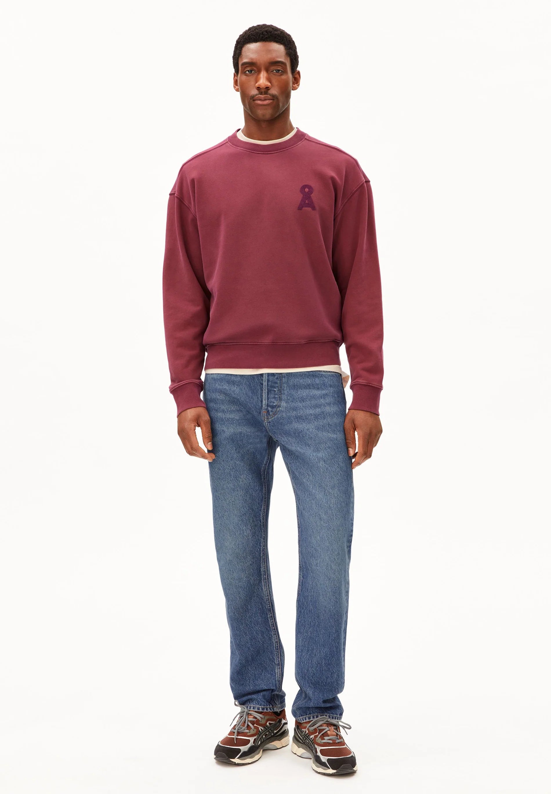iconic Å gmt dye sweatshirt velvet red washed