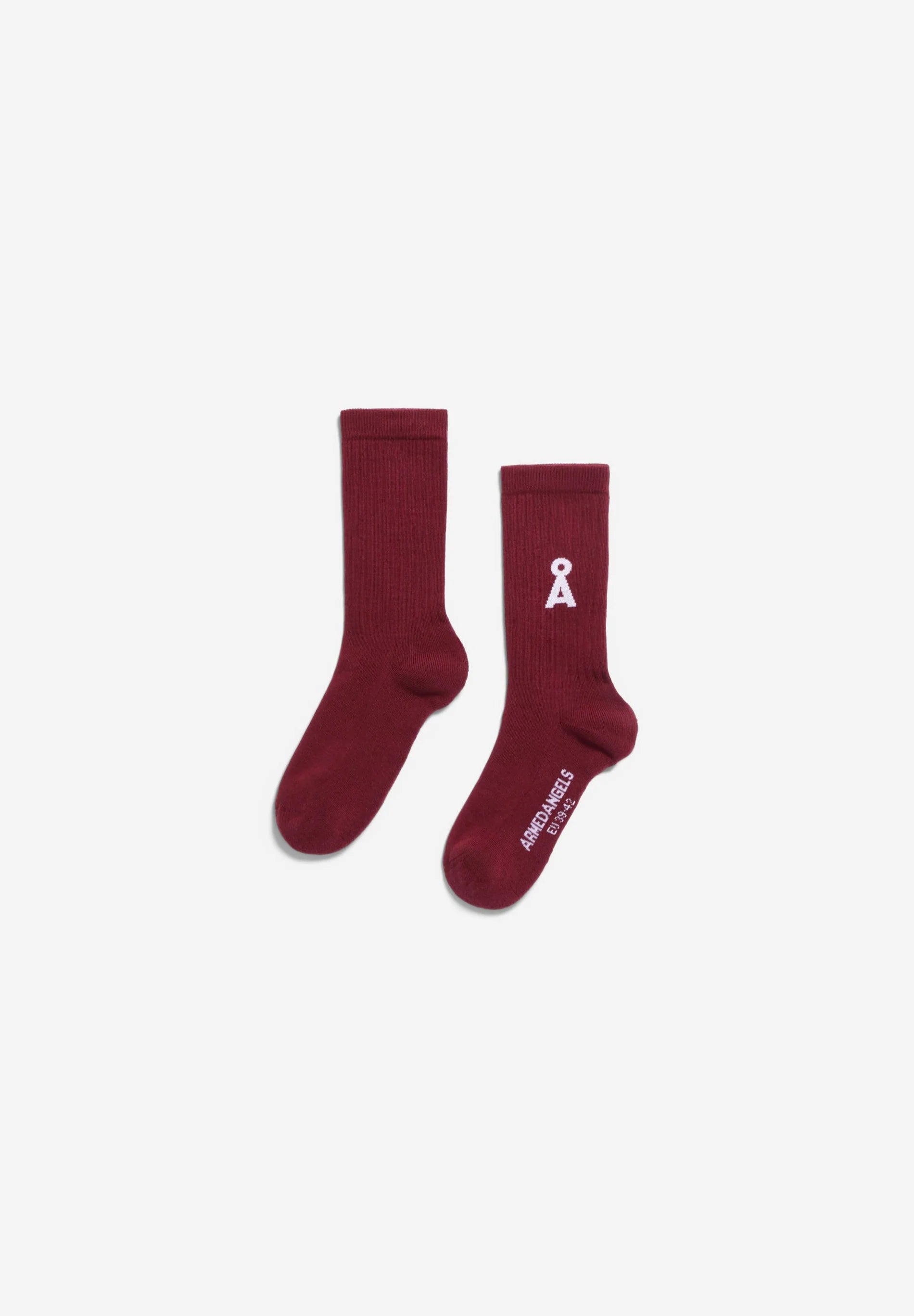 saamus bold socks velvet red