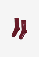 saamus bold socks velvet red