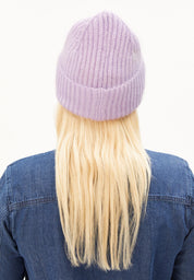 mohair blend knit hat moonlit lilac