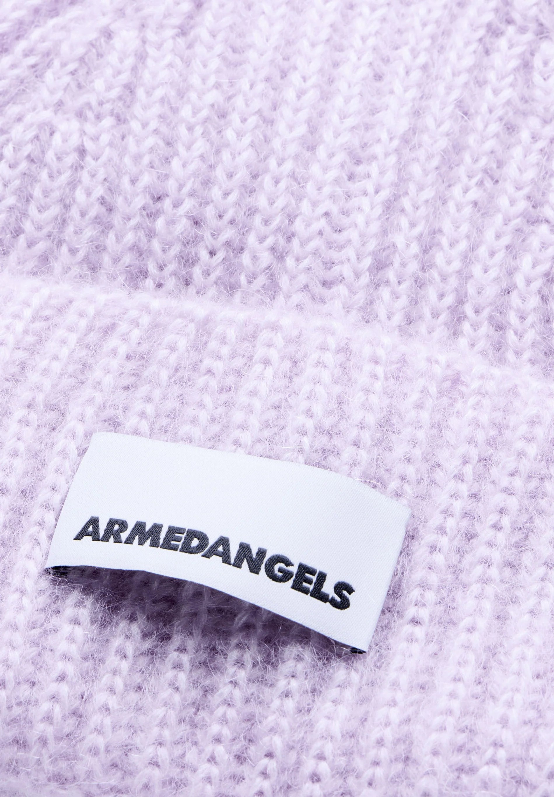 mohair blend knit hat moonlit lilac