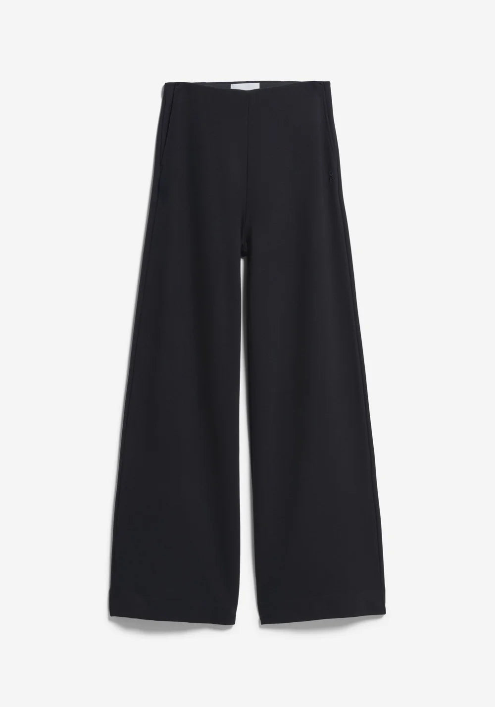 basic jersey wide leg pant black