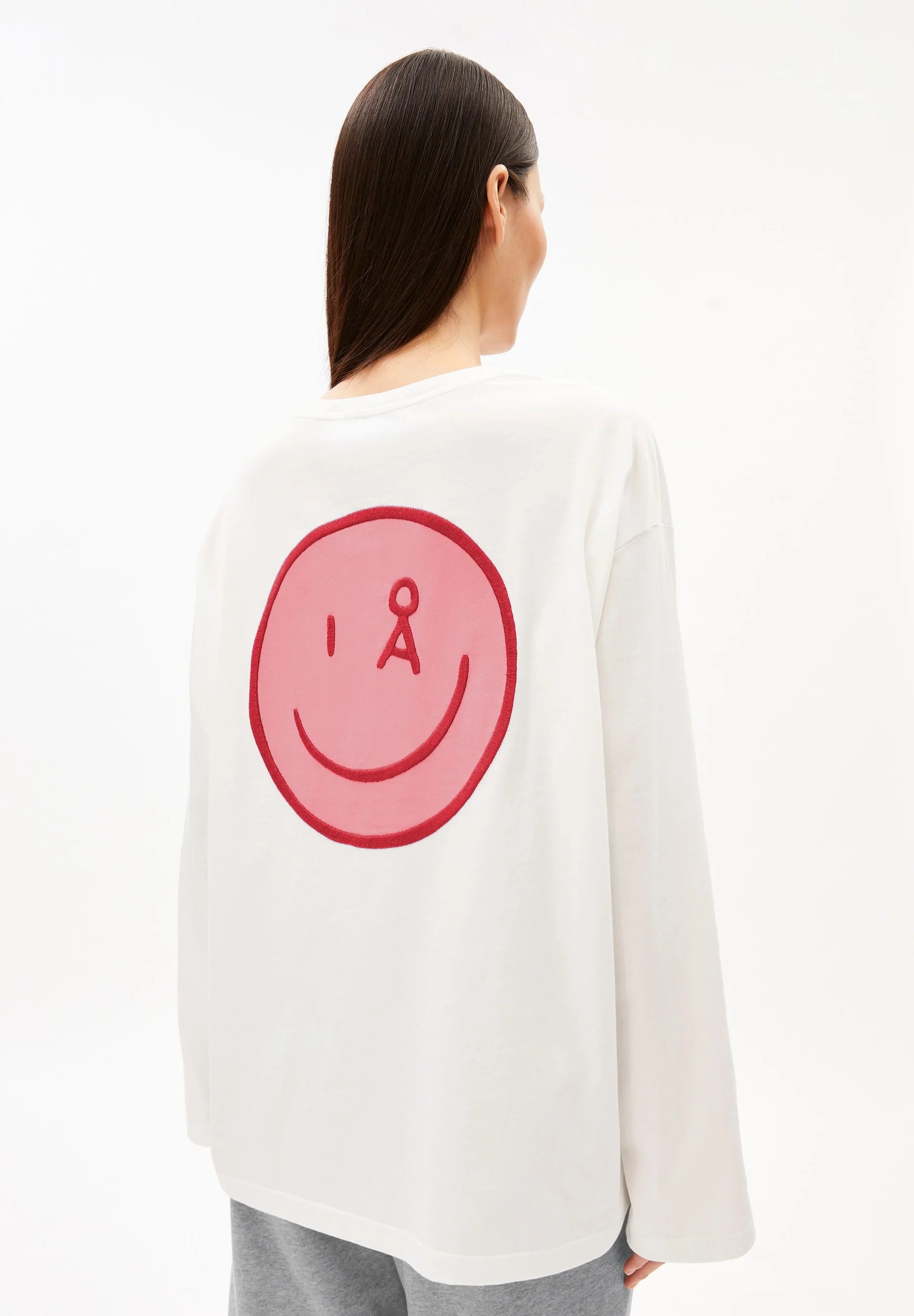 fietaa smile longsleeve white-pink mist