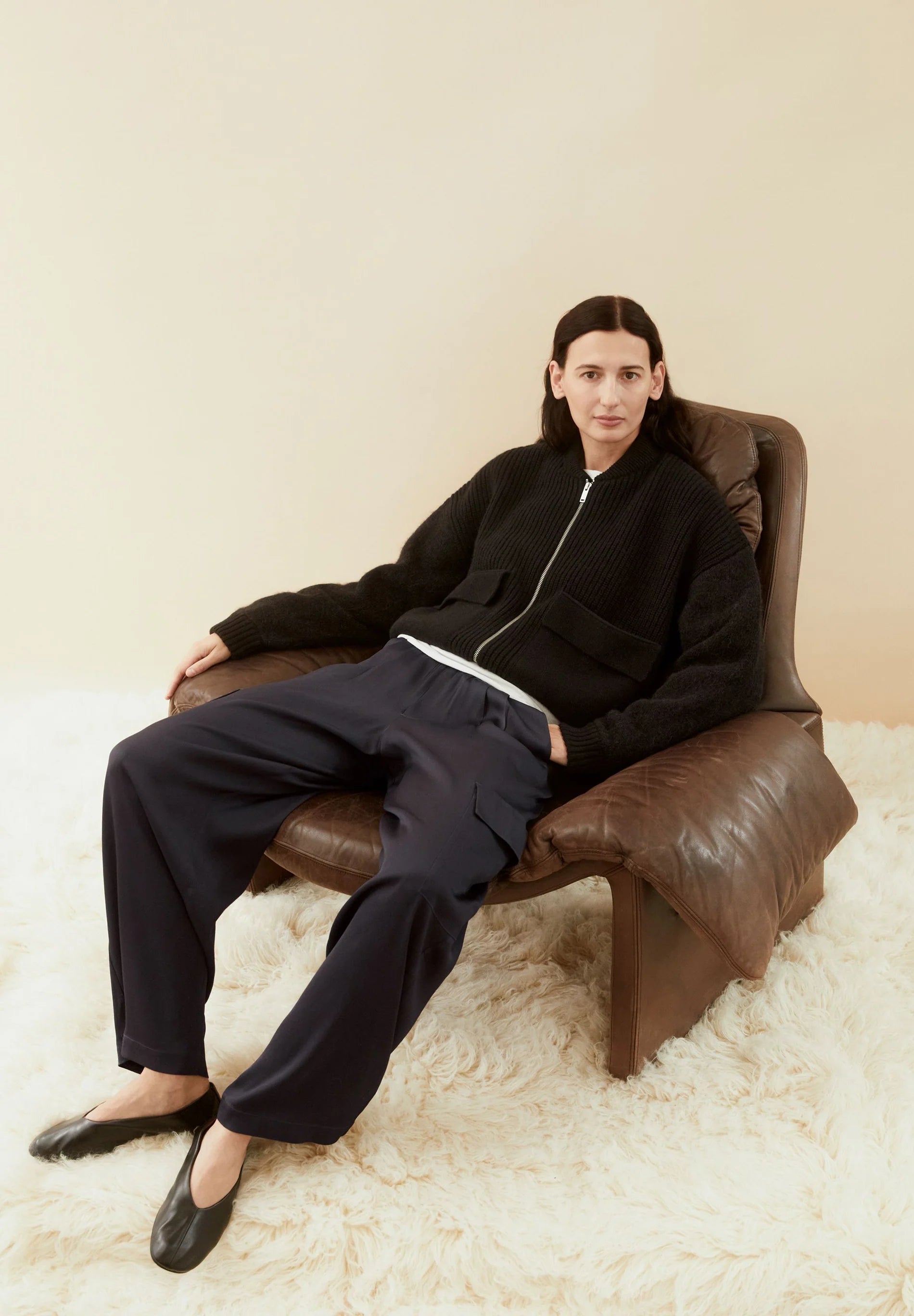 satin pull on wide cargo pant dark steel