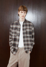 patchwork longsleeve shirt pure