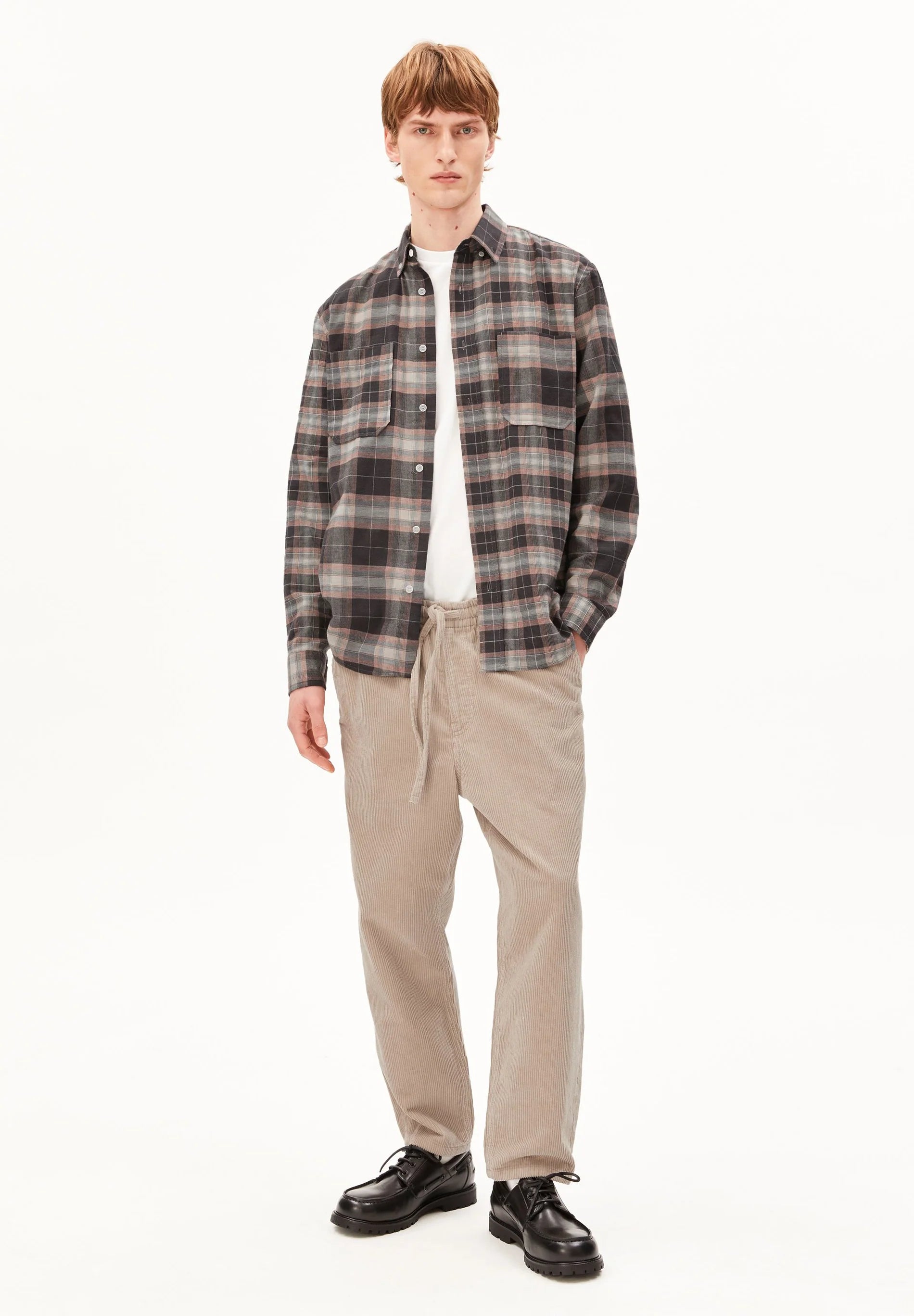 patchwork longsleeve shirt pure
