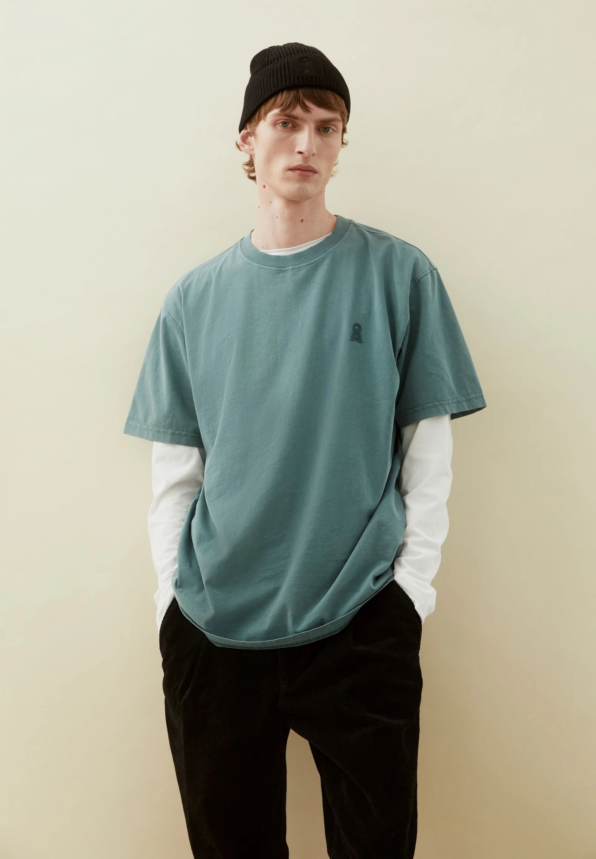 iconic Å maarkos gd t-shirt petrol velvet washed