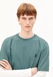 iconic Å maarkos gd t-shirt petrol velvet washed