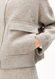 cotton-wool knit jacket dark honey melange
