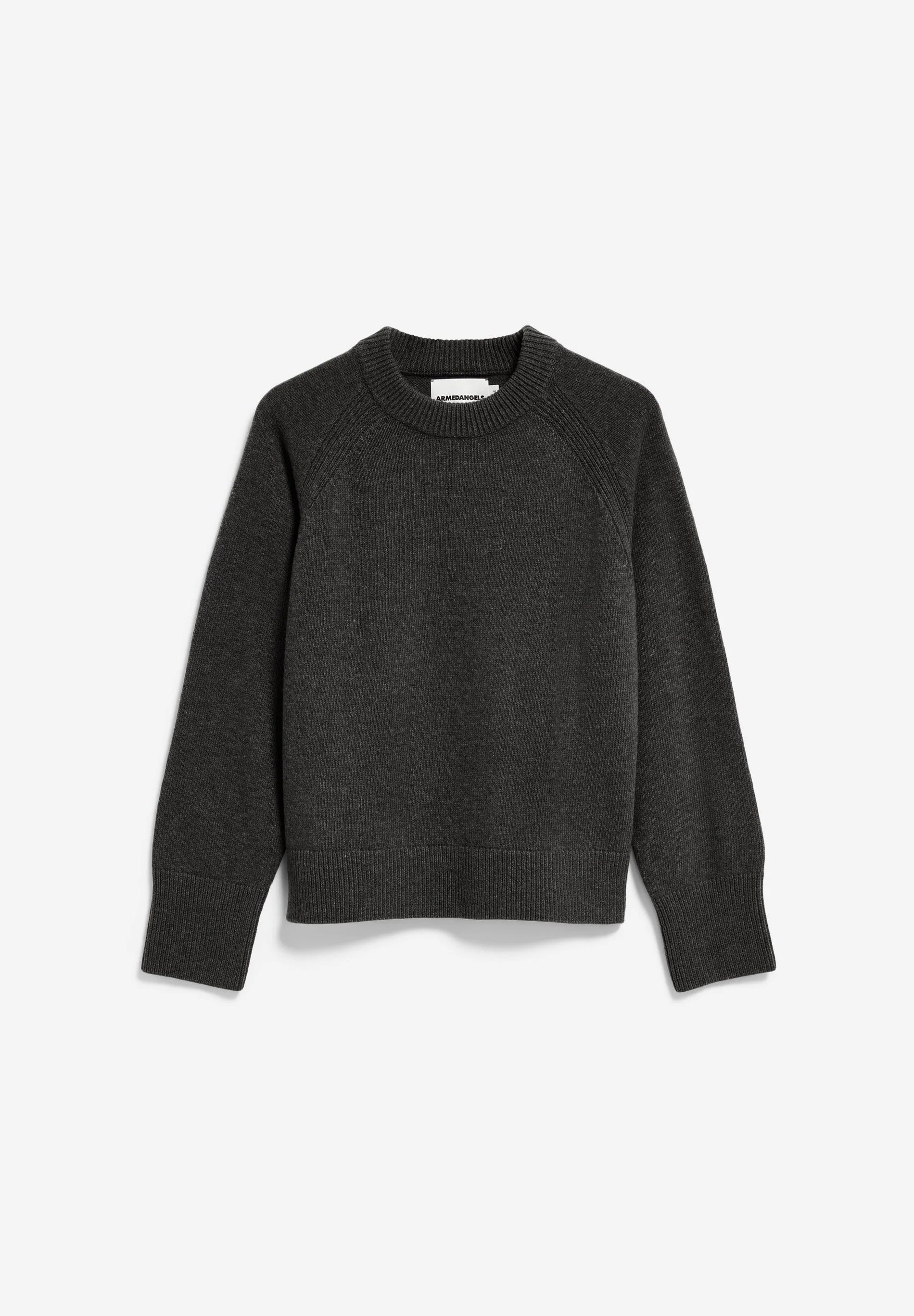 wool knit sweater steel melange