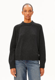 wool knit sweater steel melange