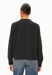 wool knit sweater steel melange