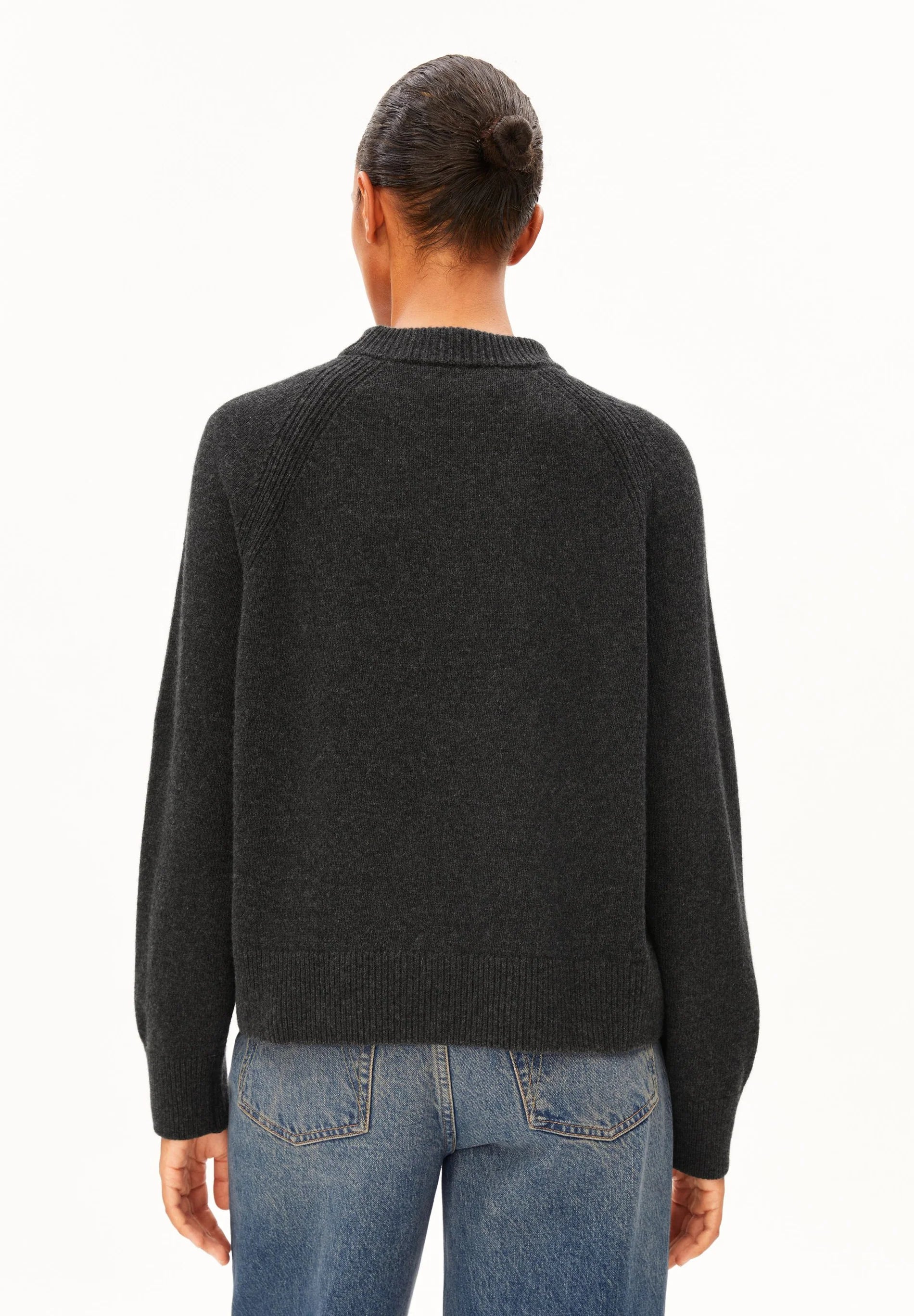 wool knit sweater steel melange