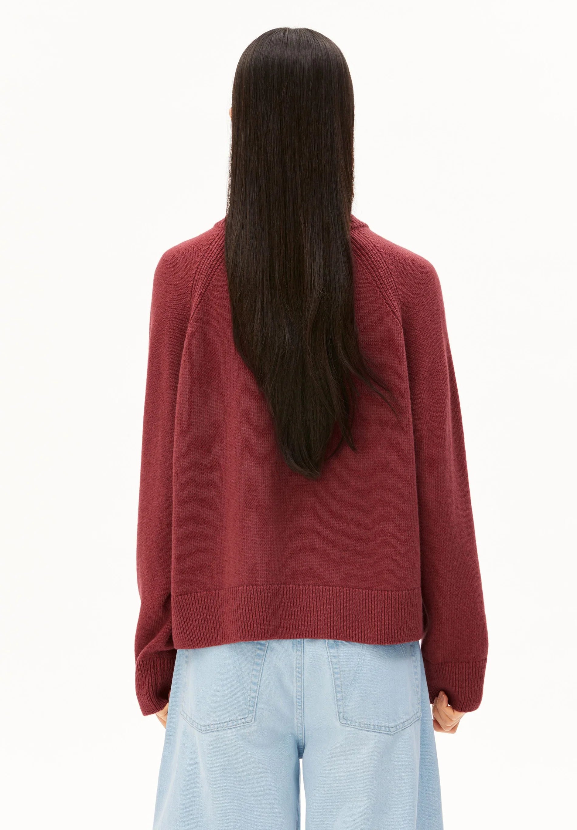 wool knit sweater velvet ember