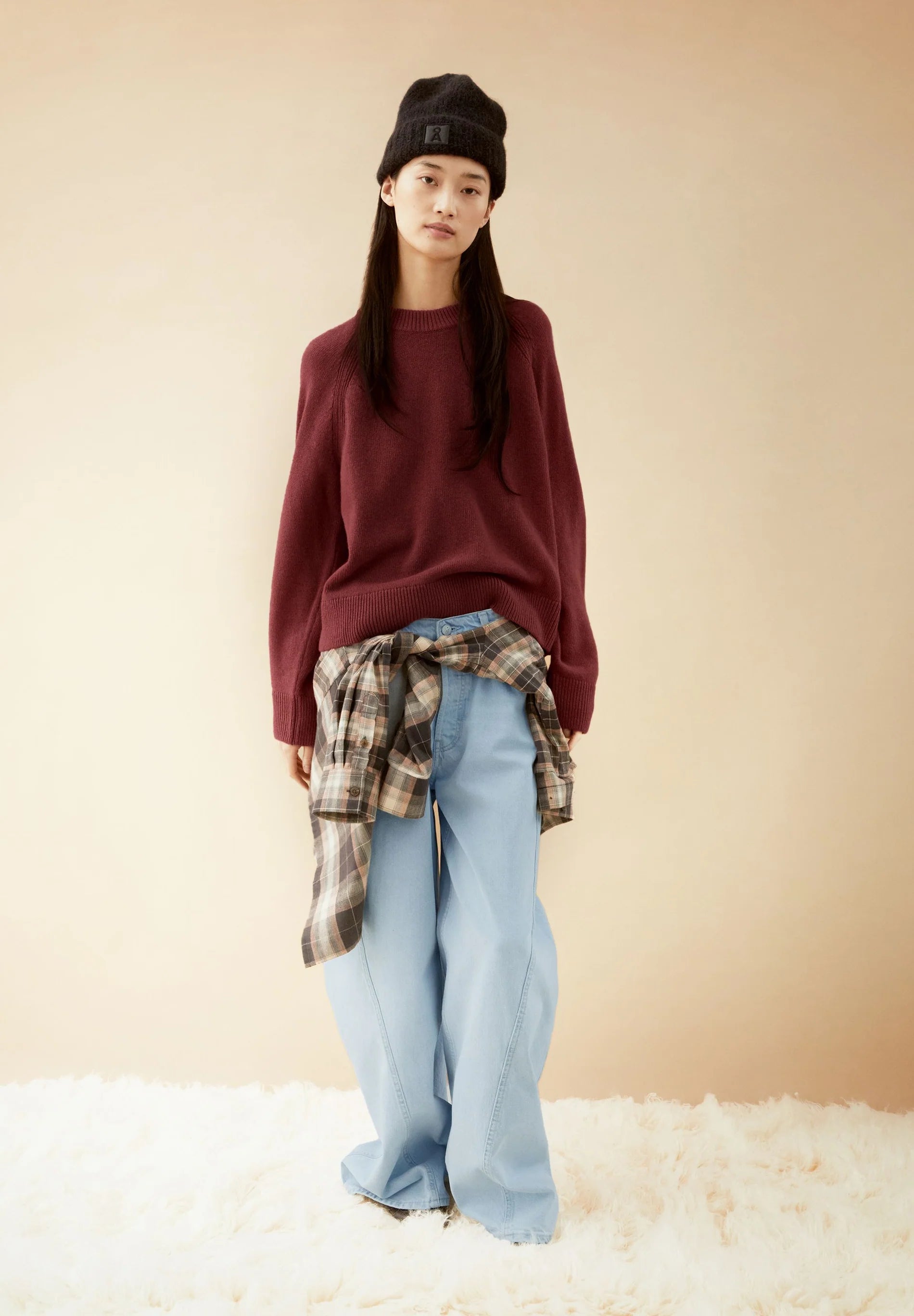 wool knit sweater velvet ember