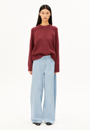 wool knit sweater velvet ember