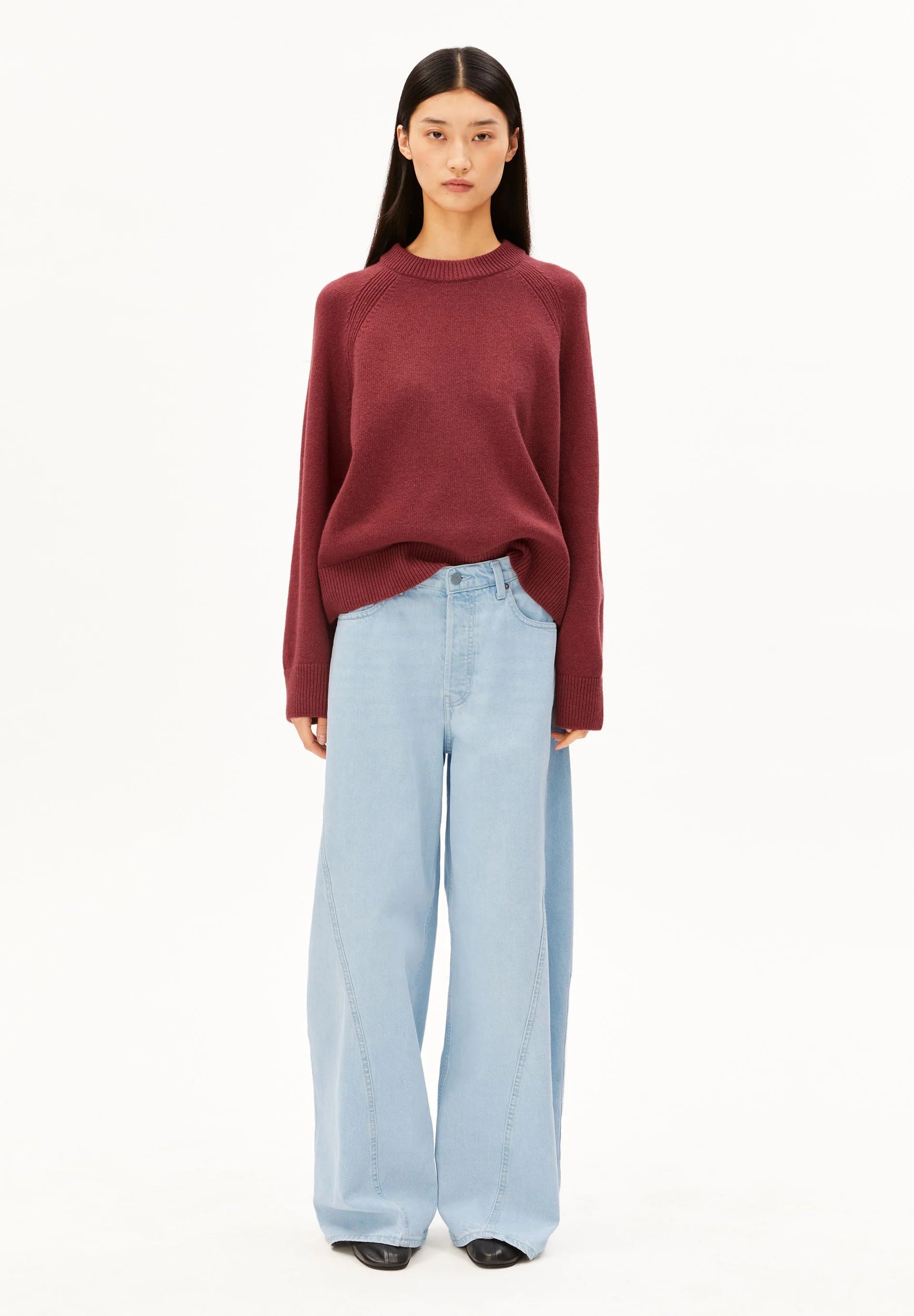 wool knit sweater velvet ember
