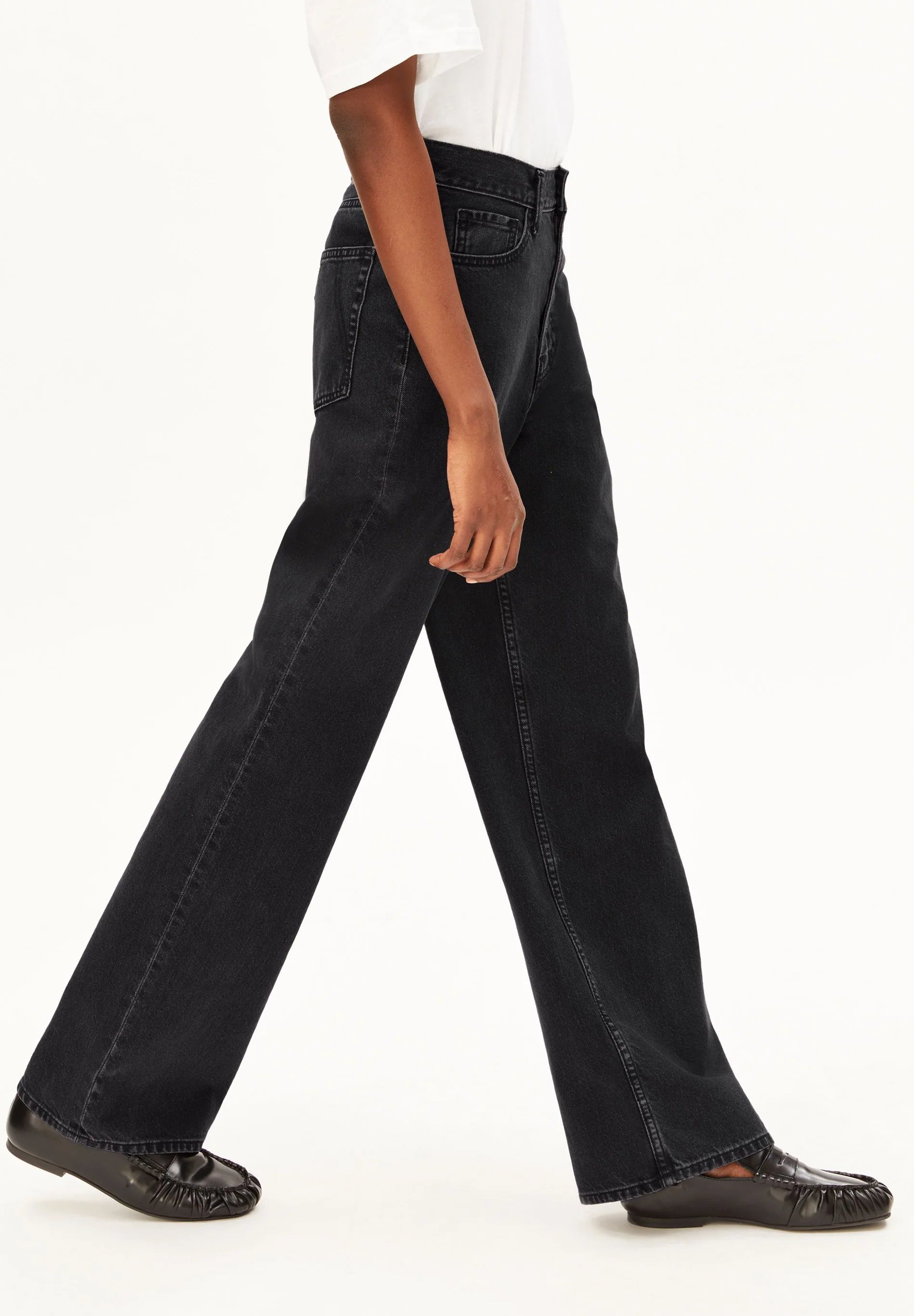 jeans enijaa high waist wide ebony black