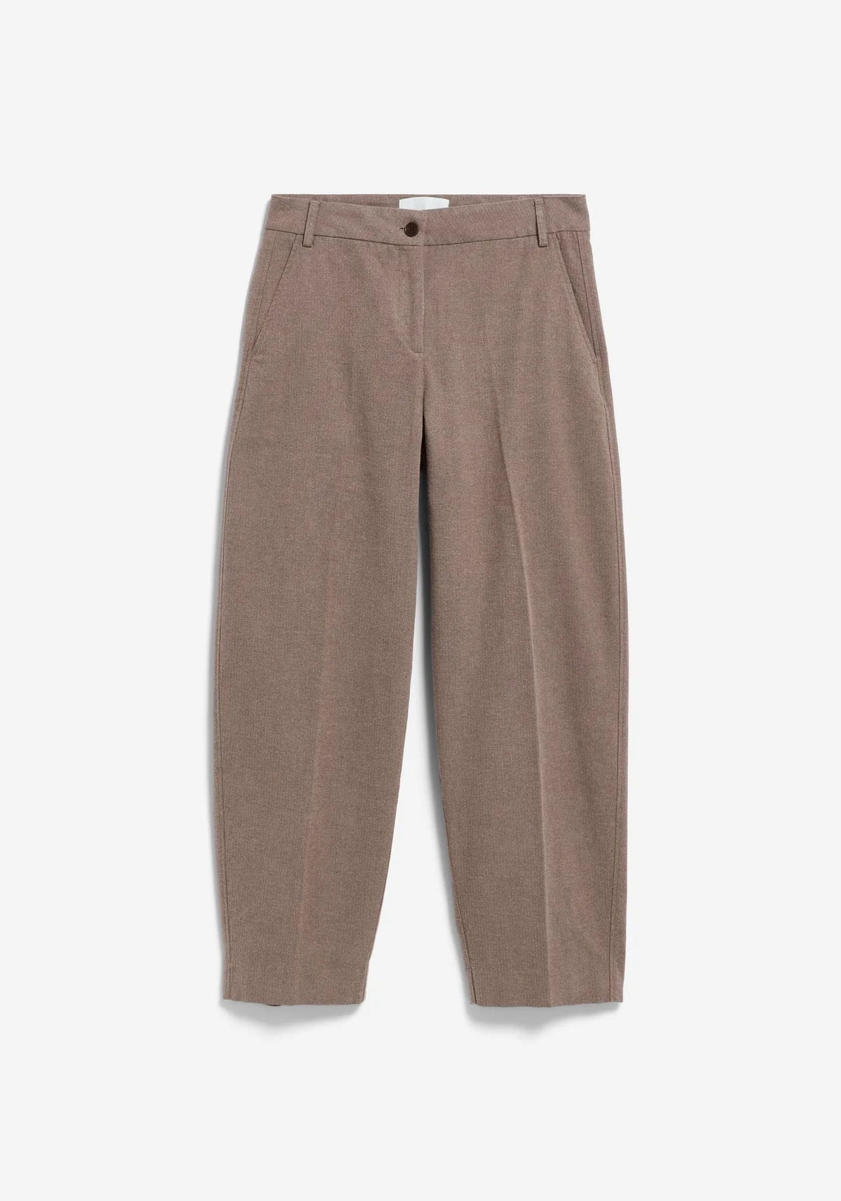 herringbone barrel leg pant claystone-soft nougat