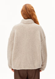 wool blend fleece jacket honey melange