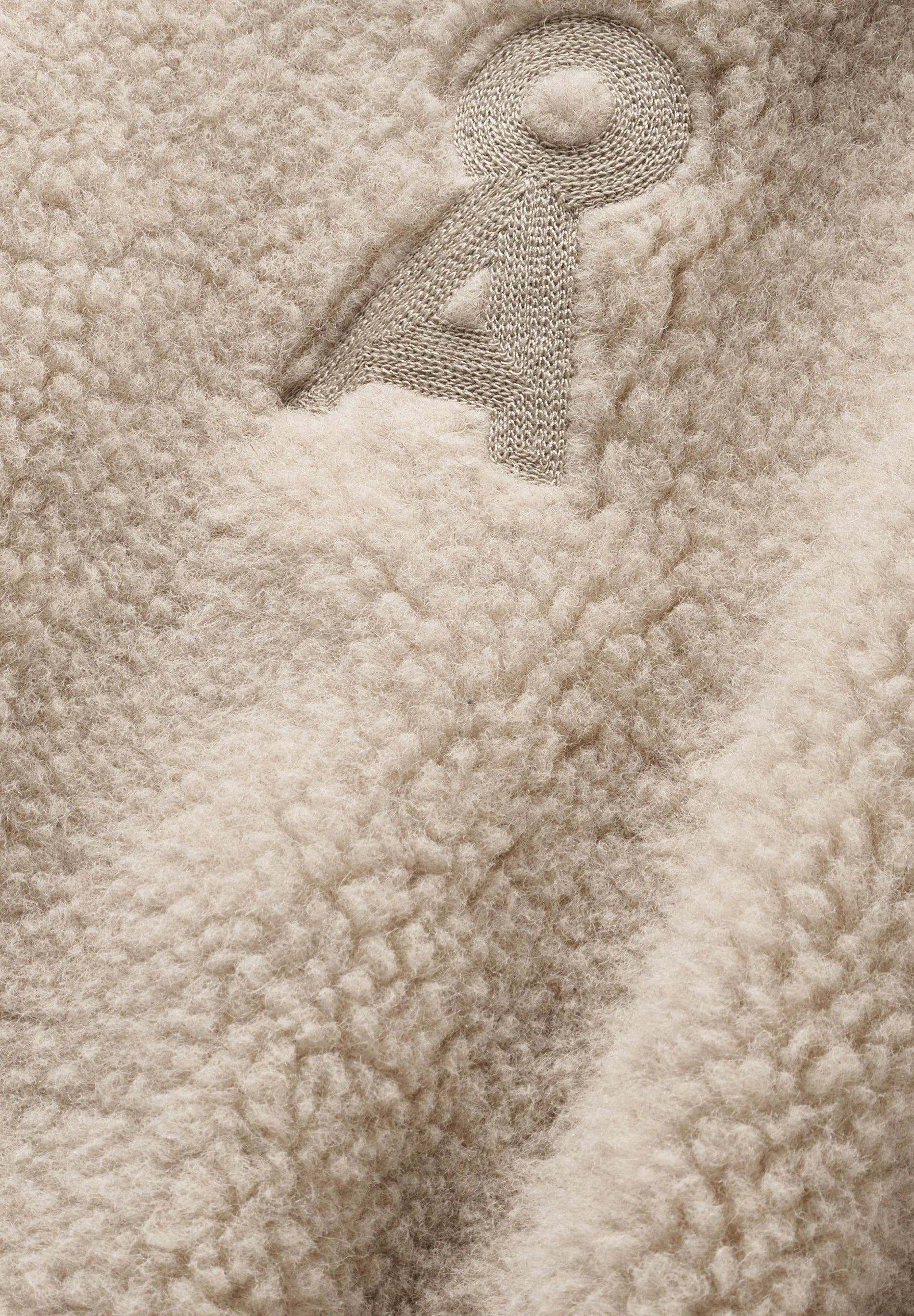 wool blend fleece jacket honey melange