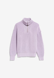 vanisé rib knit troyer moonlit lilac-dark moonlit lilac