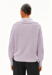 vanisé rib knit troyer moonlit lilac-dark moonlit lilac