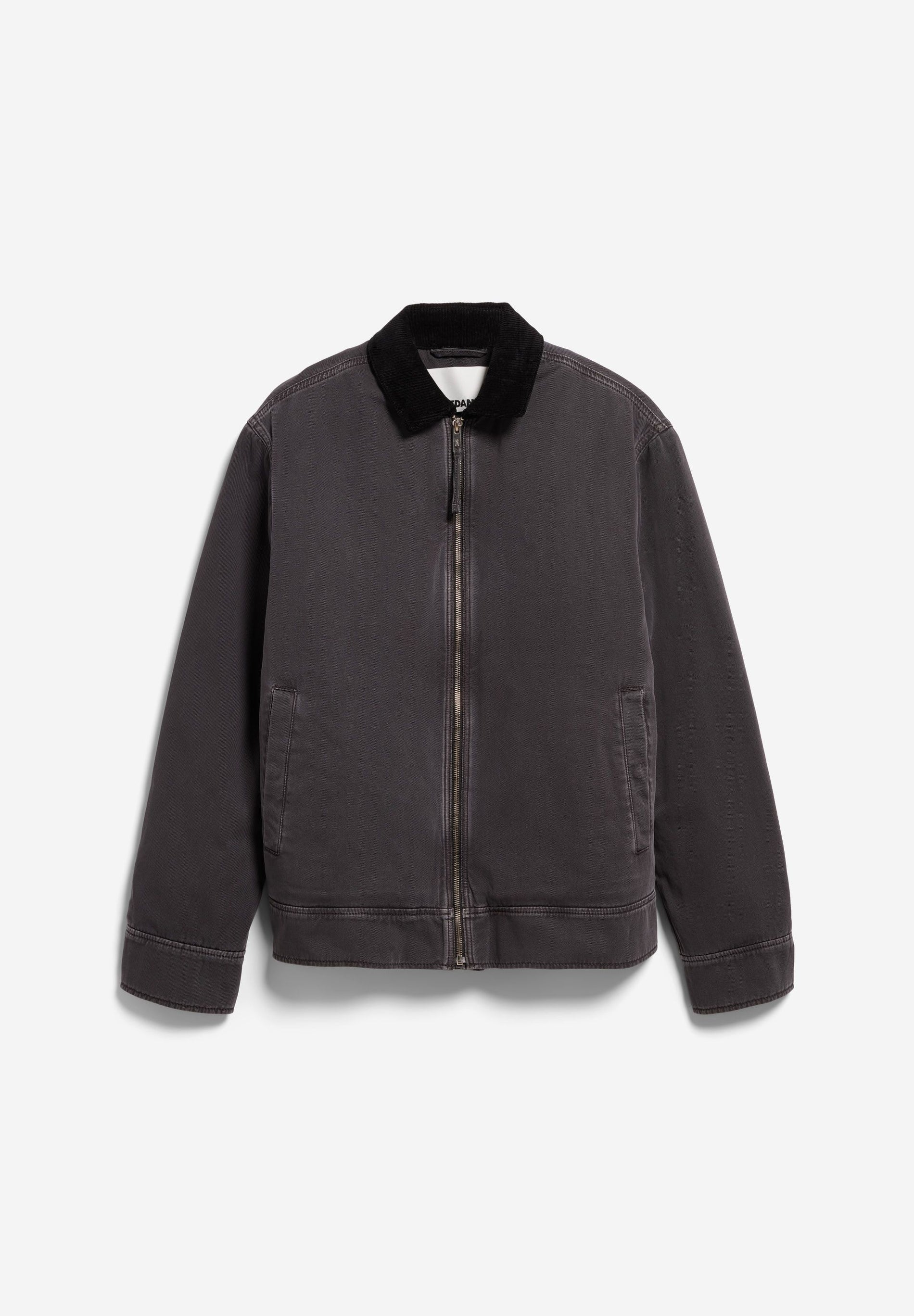 padded cotton jacket dark steel