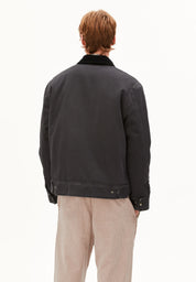 padded cotton jacket dark steel