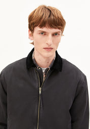 padded cotton jacket dark steel