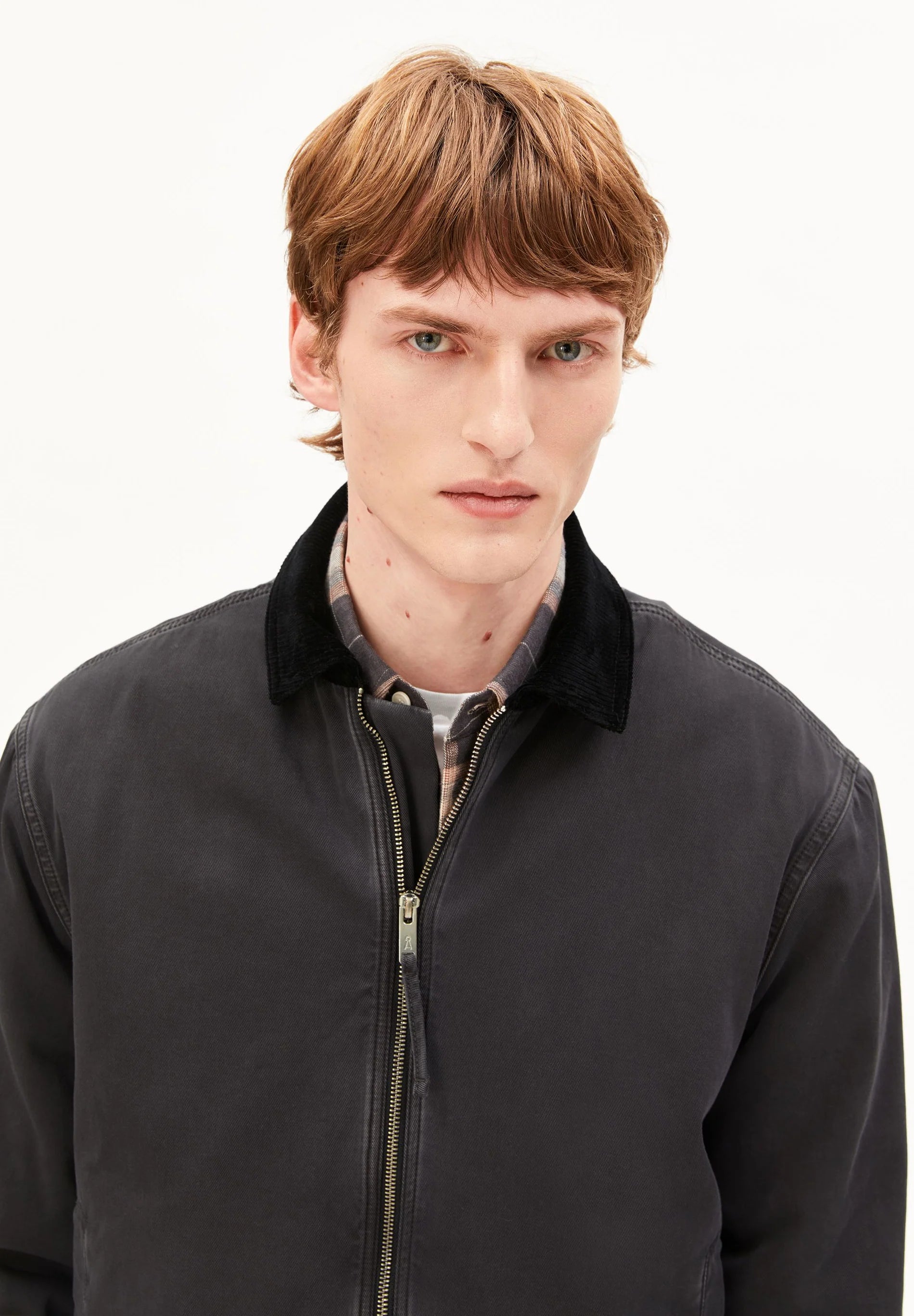 padded cotton jacket dark steel