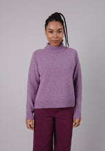 Load image into Gallery viewer, perkins cropped sweater grape