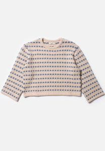 gerd striped knit sweater blue/beige