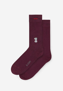 burgundy percolator socks