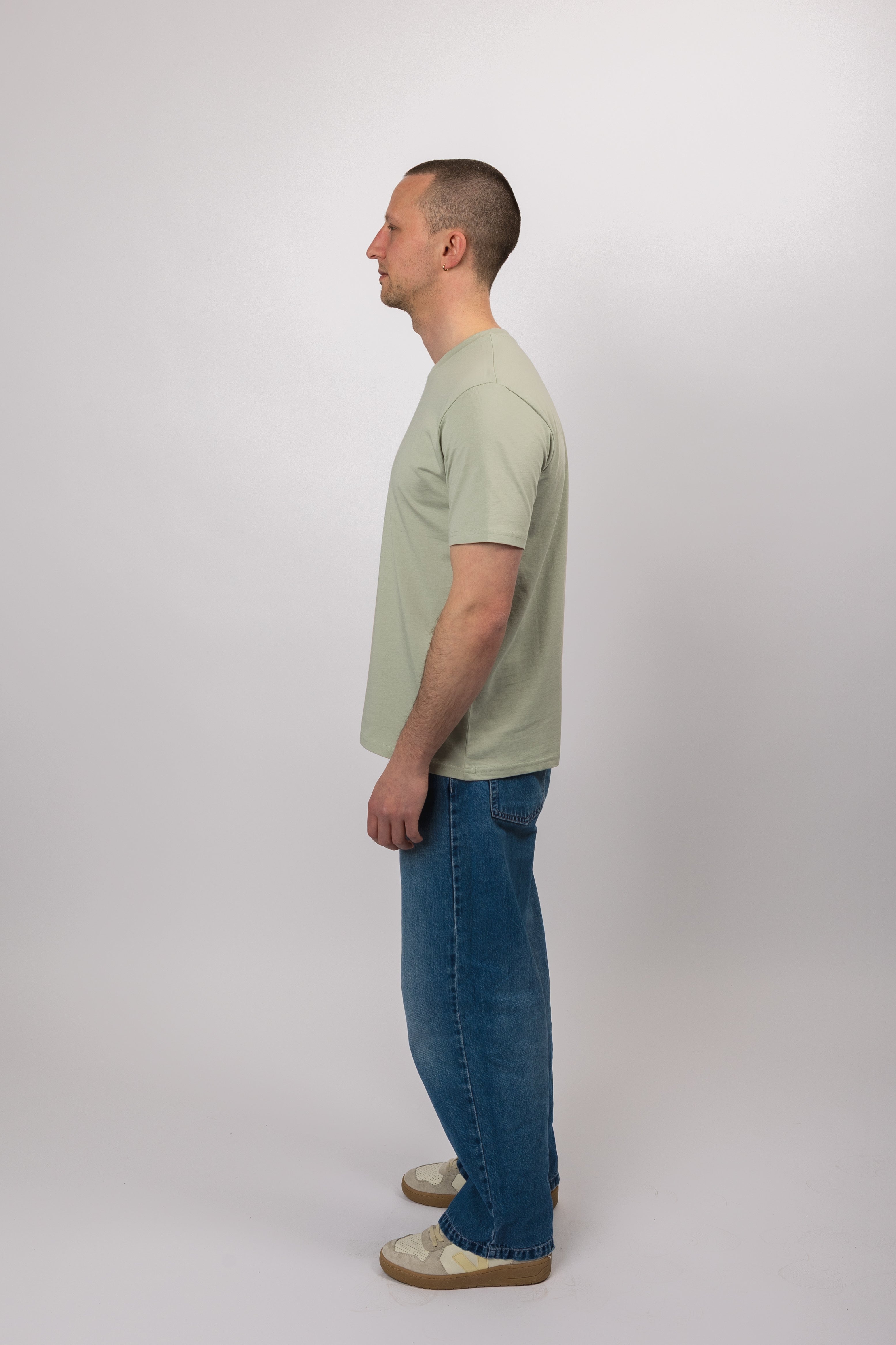 classic organic tee aqua grey