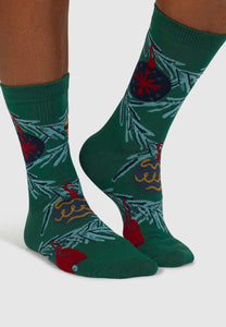 jemila christmas socks pine green