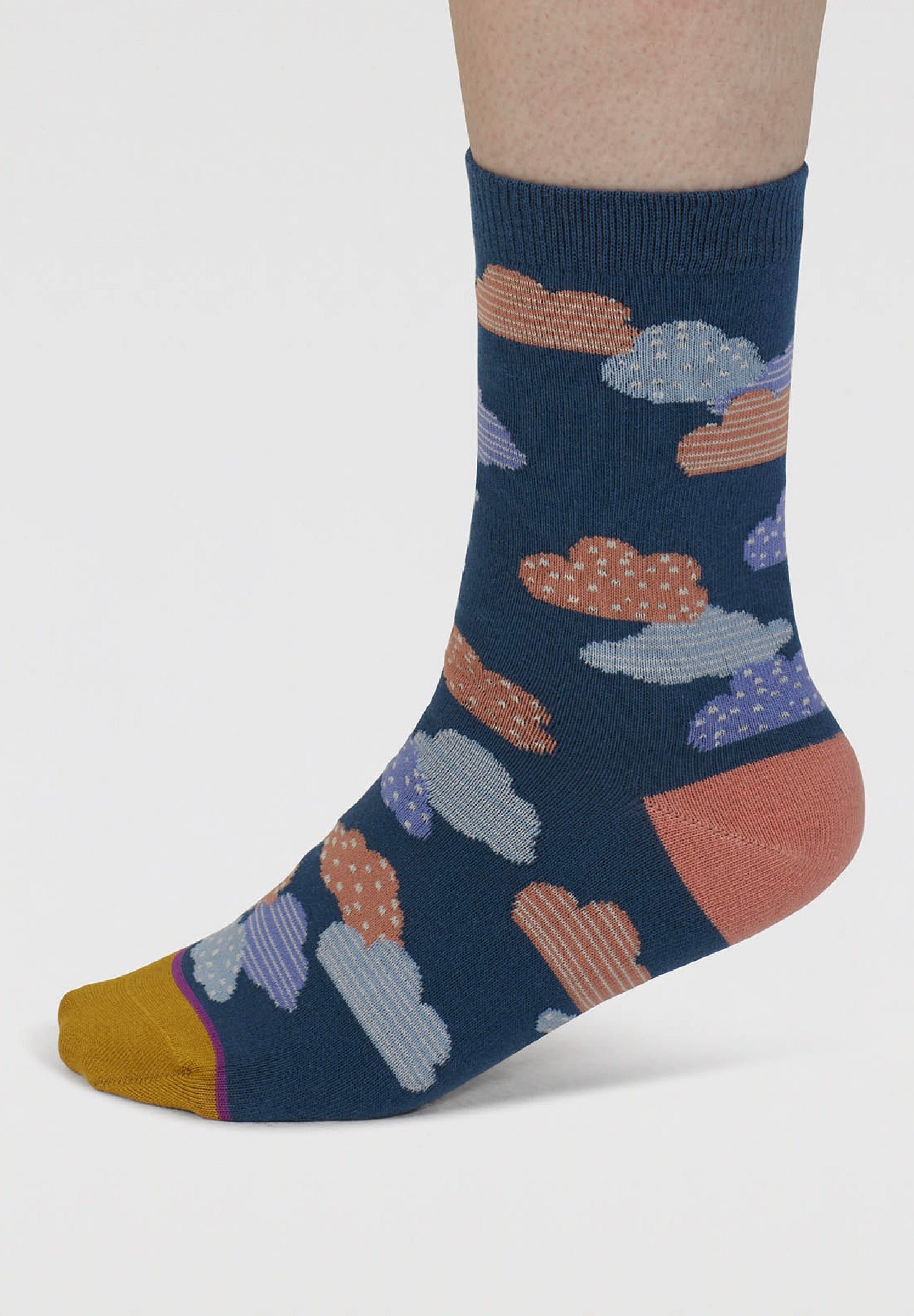 oriane weather socks chambray blue