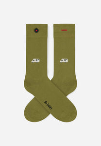 green camper socks