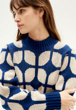 Load image into Gallery viewer, ops knitted sweater wallpaper blue